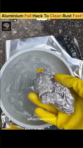 Aluminium Foil Hack to Clean Rust FAST! ⚡{Day 34} #facts