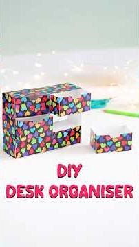 DIY Desk Organiser 📚 | Easy Desk Organizer Craft