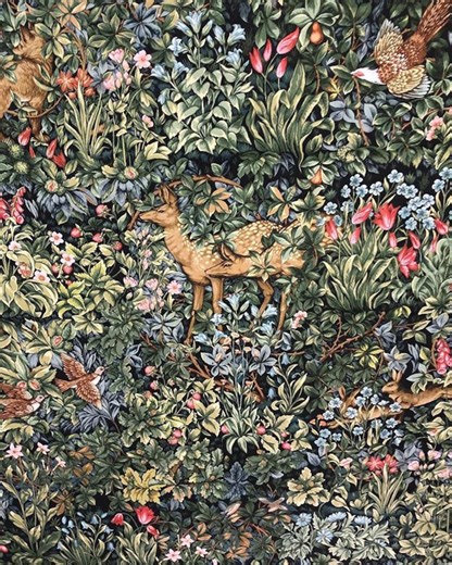William Morris Forest Tapestry Fabric: Jacquard Woven Floral Upholstery Fabric by the Yard - Etsy