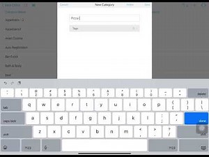Talech APP Menu setup Categories