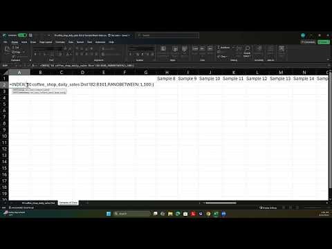 10 Distribution of Sample Means Excel Video