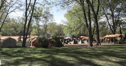 Students experience WWII era at Lauer Farms 1944 event