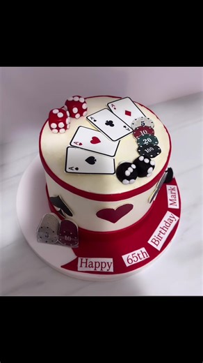 Where elegance meets a winning hand. This poker cake turns any celebration into a high stakes moment. A cake that wins before you even taste it. Ready to go all in? ♠️♥️♣️♦️Tag a friend who’d love this. #pokercake #pokercake🃏♣️🎲♦️♥️♠️ #casinocake #cakedesign #torontotiktok