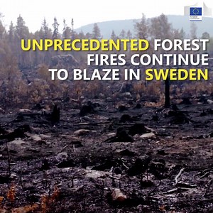 Via the EU Civil Protection Mechanism, European countries have sent hundreds of firefighters, water-bombers, helicopters and fire trucks to Sweden over the past week to help authorities put out the ongoing forest fires. As in Greece, we will continue to support the firefighting efforts as long as it takes. | EU Civil Protection & Humanitarian Aid