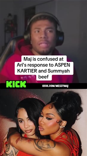 Maj is confused at Ari’s response to ASPEN KARTIER and Summyah beef. #ari #therealkylesister #summyah #aspen #maj