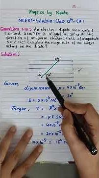 Q no 1.10 Electric Charges and field NCERT solutions Class 12th physics #ncert #class12th #physics