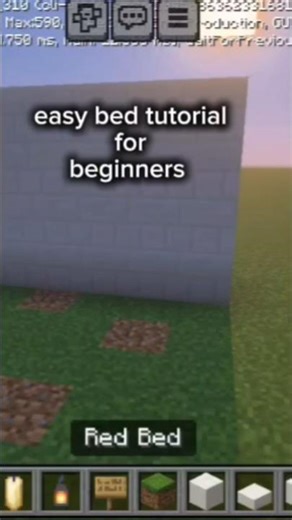 Easy minecraft modern bed tutorial #minecraft #gaming #Shorts