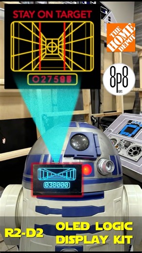 R2-D2 Home Depot Animatronic OLED Logic Kit - Stay On Target #shorts #starwars #homedepot #r2d2 #diy