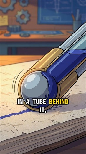 What makes a ballpoint pen write?