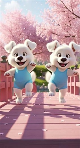 Bestie Pool Day! Two Fluffy Puppies in Splashing Fun Time #puppies #poolday #cute