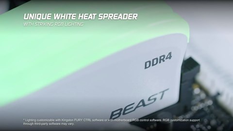 Kingston Technology Fury Beast RGB Special Edition 16GB (2x8GB) 3200MT/s CL16 DDR4 Desktop Memory Kit of 2 | Infrared Syncing | Intel XMP & AMD Ryzen Ready | RGB CTRL Software | KF432C16BWAK2/16