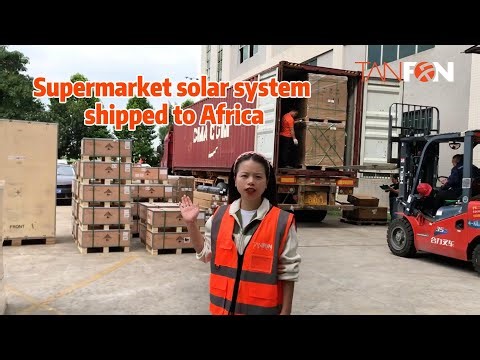 loading a 40ft HQ container bound for 140kW solar system, 30kW solar system,10kW solar system