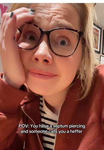 POV: You have a septum piercing chubby cheeks & get called a heffer in the comments… looks like cows are my spirit animal 🫣 #hefferenergy #septumpiercing #selfroast #funnyPOV #tiredbuthumorous #relatable