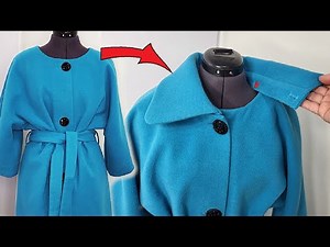 ⭐✅Secret move. How to sew a removable collar for a coat