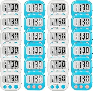Classroom Timers for Teachers Kids Large Magnetic Digital Timer 24 Pack Blue White