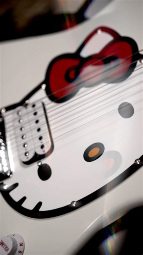 The world’s cutest (and possibly most metal) guitar is back in a fresh new color! 😻 The new Fender Squier x Hello Kitty Stratocaster electric guitar now comes in a sleek white finish. https://bit.ly/3L22G0k | Sweetwater