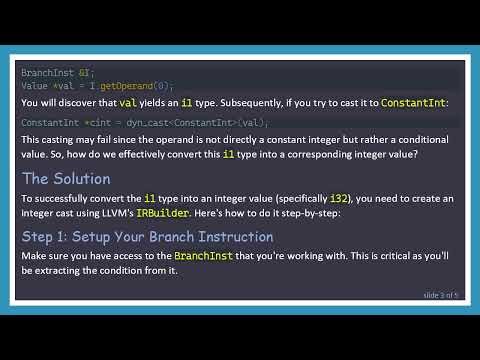 Converting i1 Type to Integer Value in LLVM