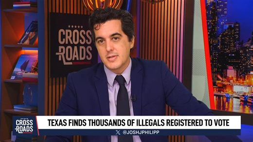 An review of Texas' election system has found more than 2700 illegal aliens who were registered on the state voting rolls, according to the Texas Secretary of State. @JoshJPhilipp on how this happens. | Crossroads with Joshua Philipp