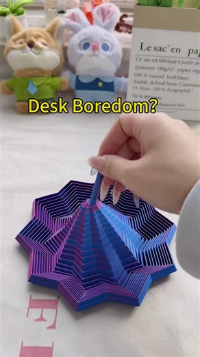 Desk Boredom? Fix It With This 3D Radish Tower!光#DeskToy#3DPrinted