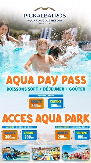 Dive into Bliss: Aqua Day Pass with refreshing soft drinks, delightful lunch, snacks, and endless summer vibes in Marrakech ! 🌞 Kids under 12 are in for a splashing good time too! 🌊 #aquafunclub #aquapark #aquafunmarrakech #swiming #slides #marrakech #maroc #pool #daypass #bestvacations #holidays #summer #Familyfun | HOTEL AQUA FUN CLUB Marrakech - All Inclusive