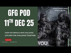 GFG POD 11 DEC | Construct an Array from its Pair Sum | Daily DSA + Full Explanation