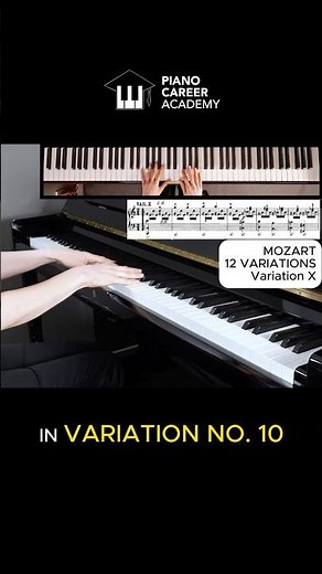 Variation X: W. A. Mozart - 12 Variations in C Major, K. 265/300e #piano #pianotutorial