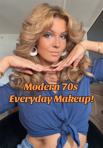 Here is my modern 70s makeup look! AGAIN MODERN NOT TIME ACCURATE! #70s #vintage #70smakeup #retro #70sfashion