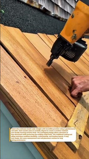 Perfect Cedar Shingle Installation Skills! #Roofing #Woodworking #Satisfying Builds