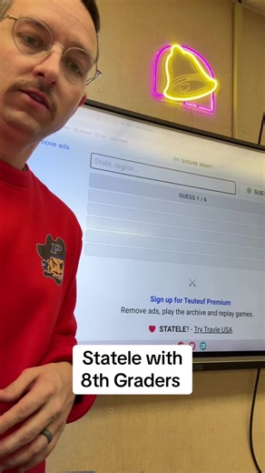 Interactive Geography Lesson with 8th Graders