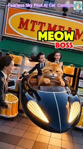 Fearless Sky Pilot AI Cat Controls the World! 🌍🐱🔥 #shorts #aicat #cutecat #funnycat