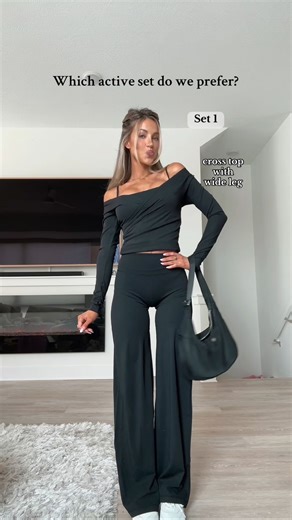 Heidi and Tara Snipes on Instagram: "L!KE & DROP NAME ⬇️ FOR 🔗! Nothing beats a black on black active set 🖤 both of these sets are sooo flattering :) they’re similar … but have subtle differences. Let me know which set you prefer below ⬇️ 🤗 Active set , gym set, Gym ootd, Pilates outfit, athleisure wear, activewear, active set, gym set, matching set, all black outfit, black on black, black clothing, yoga, womens fashion, gym clothes, affordable fashion, #activewear #matchingset #gymset #pilat