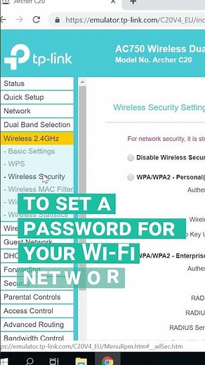 How to configure a Wi-Fi router with the example of TP-Link AC750 Archer C20 #shorts #short