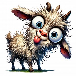 28 Quirky Goat Clipart PNG, Watercolor Funny Goat, Silly Farm Animal, Lamb Whimsical Sublimation, Cartoon Goat PNG, Cattle Clipart Frazzled - Etsy
