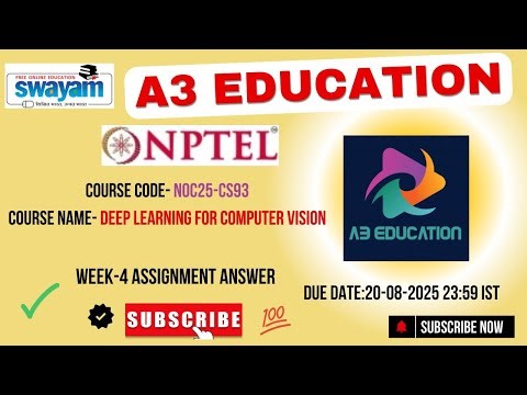 NPTEL Deep Learning for Computer Vision Week 4 Assignment Answers | noc25-cs93 | IIT Hyderabad