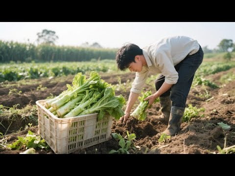 Pick Fresh Lettuce, Slice It And Dry It To Make Dried Lettuce!【Rural Eats Calm Life】
