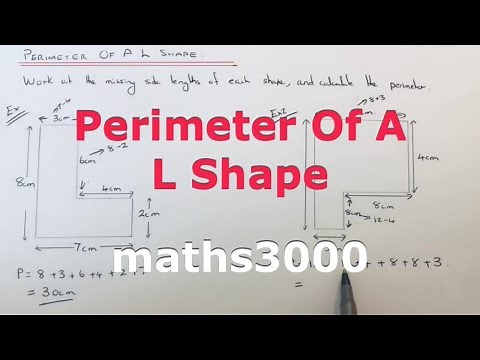How To Find The Perimeter Of A L-Shape And Work Out Missing Side Lengths.