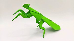 【Origami library】螳螂折纸教程Origami MANTIS tutorial by Kunihiko Kasahara