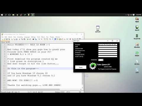 How to fake your Specs in Windows 8.1 | Windows 10 prank friend| CPU-PROCESSOR, RAM, etc