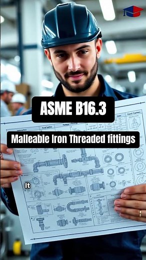 ASME B16.3 standard for Malleable iron threaded fittings #asme #mechanicaldesign