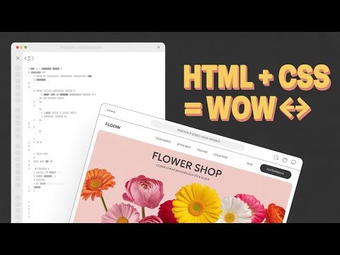 Build a Beautiful Flower Shop Landing Page with HTML & CSS | Beginner web development tutorial