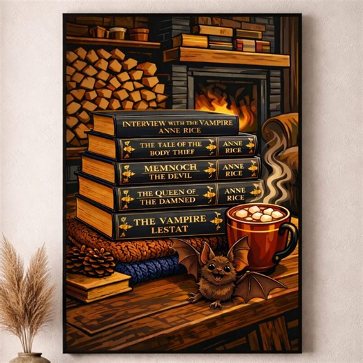 The Vampire Chronicles Book Collection, Anne Rice, 13x19 Inch Print - Etsy