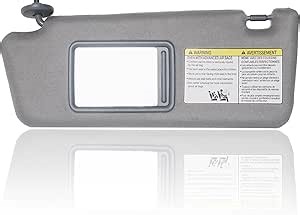 Left Driver Side Sun Visor Replacement Compatible with Toyota Tacoma 2005 2006 2007 2008 2009 2010 2011 2012 2013 2014 2015 Without Light Replace PN 74320-04181-B1 Grey
