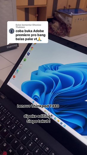 Membalas @Dhoniee Thaboee aman banget dipake buat adobe premiere pro yaa kak, next bikin apalagi ya? #laptopt480 #javacomputertasikmalaya