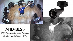 The AHD-BL25 is a high definition wide angle security camera. This 1080p AHD CCTV camera has a 180 degree lens than enables it to record video of entire rooms small to medium sized from wall to wall. Watch this video to see it record in normal light and zero light infrared mode. You can learn more about this camera here. http://www.cctvcamerapros.com/Wide-Angle-Security-Camera-p/ahd-bl25.htm | CCTV Camera Pros