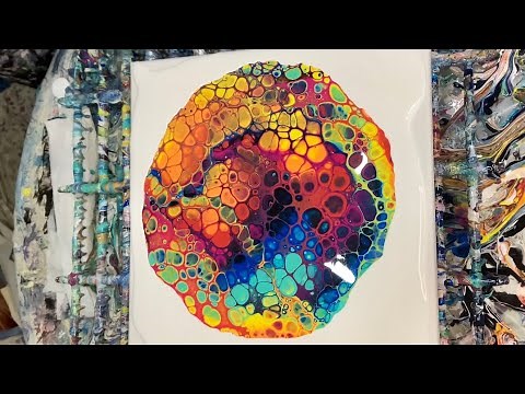 EASY CELLS! Fluid Art, The FLIP CUP! Acrylic pouring technique with silicone oil!