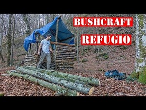 Building a Log Cabin in the Woods - Bushcraft Shelter