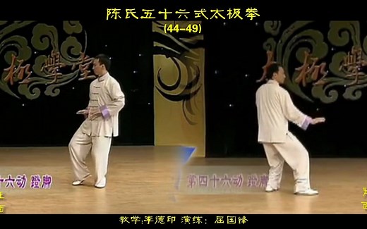 陈氏56式太极拳分段讲解前后对照44-49
