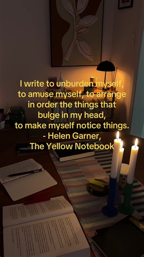 finally started Helen Garner’s journals last night and I’m already obsessed with them and writing pages upon pages in response to her insights #journaling #writing