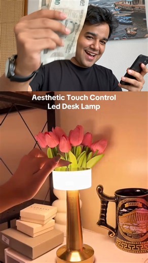 Best Aesthetic Desk Lamp Under ₹500 💡 | Study Lamp | Minimalist Desk Setup | Touch Lamp Light