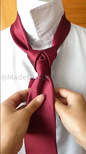 How to tie a tie The Fancy necktie knot MadebyApril | Easy way to tie a tie #tieatie #hacks #suit
